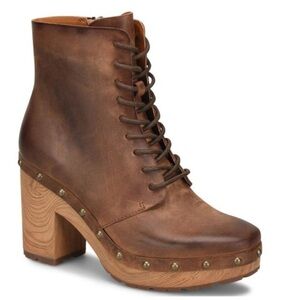 Kork-Ease Sherborn Brown Lion Platform Bootie Womens Size 7.5 M